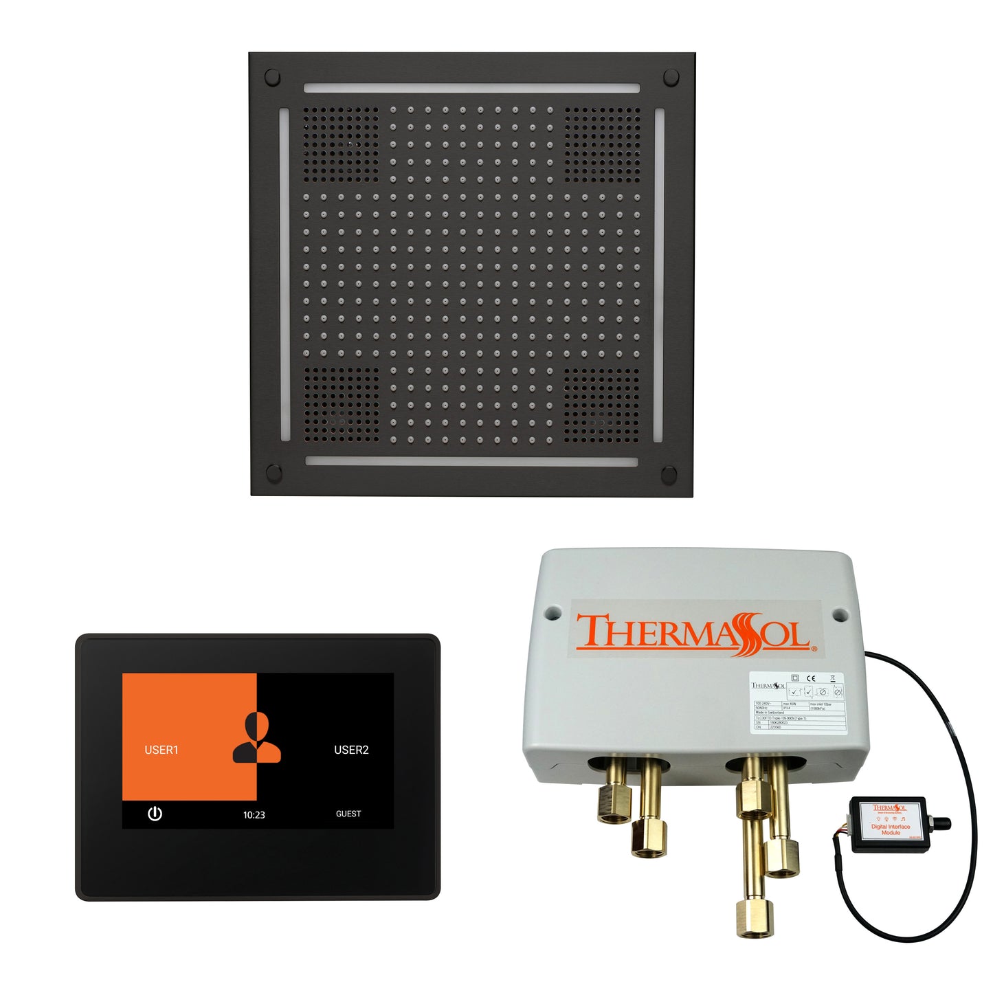 Thermasol WHSP7S - The Wellness Hydrovive Shower Package with 7" ThermaTouch Square