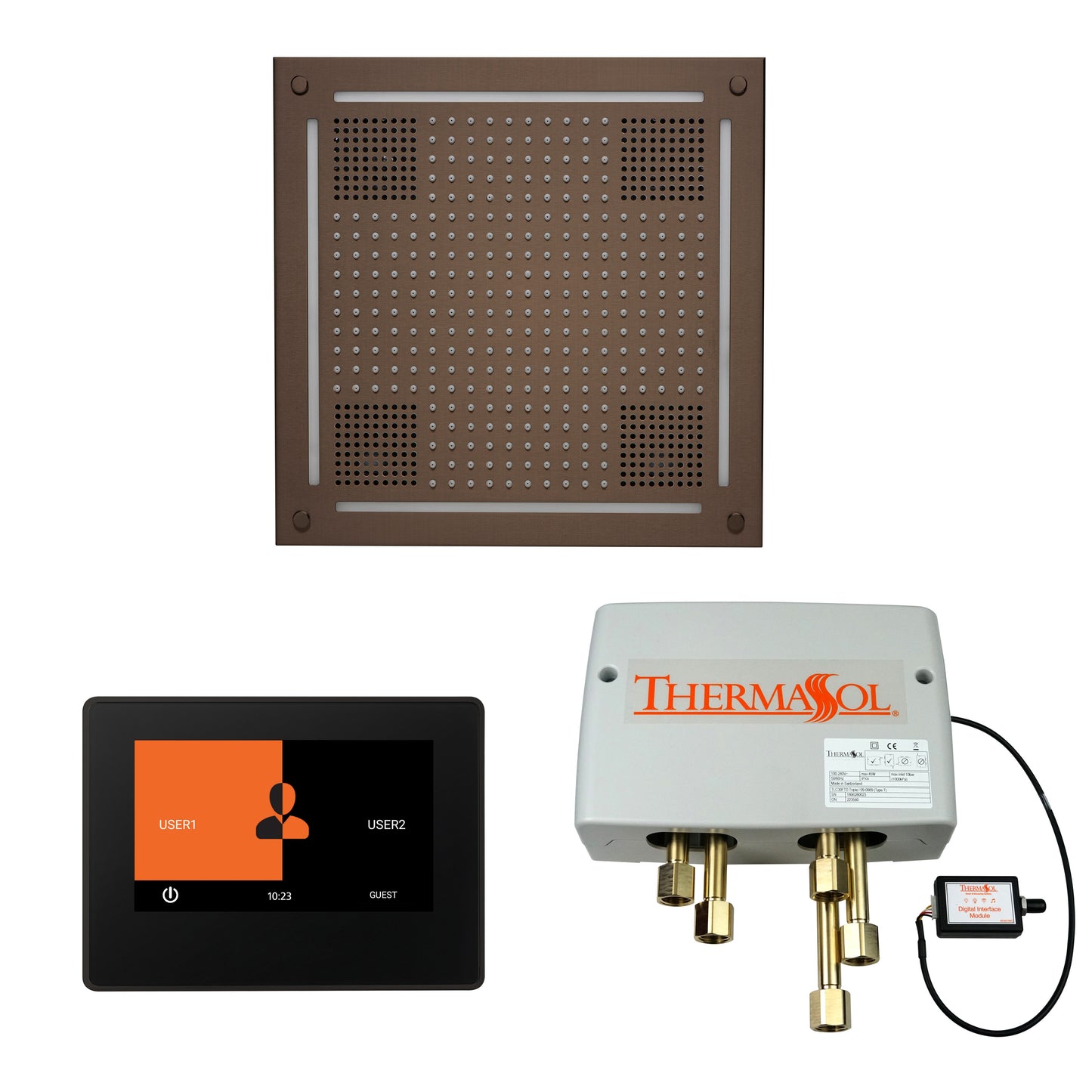 Thermasol WHSP7S - The Wellness Hydrovive Shower Package with 7" ThermaTouch Square