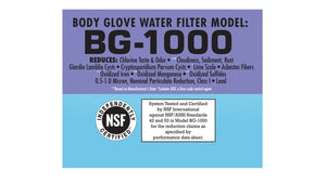 Water Inc WI-BG1000 Level 1 Body Glove Filtration System