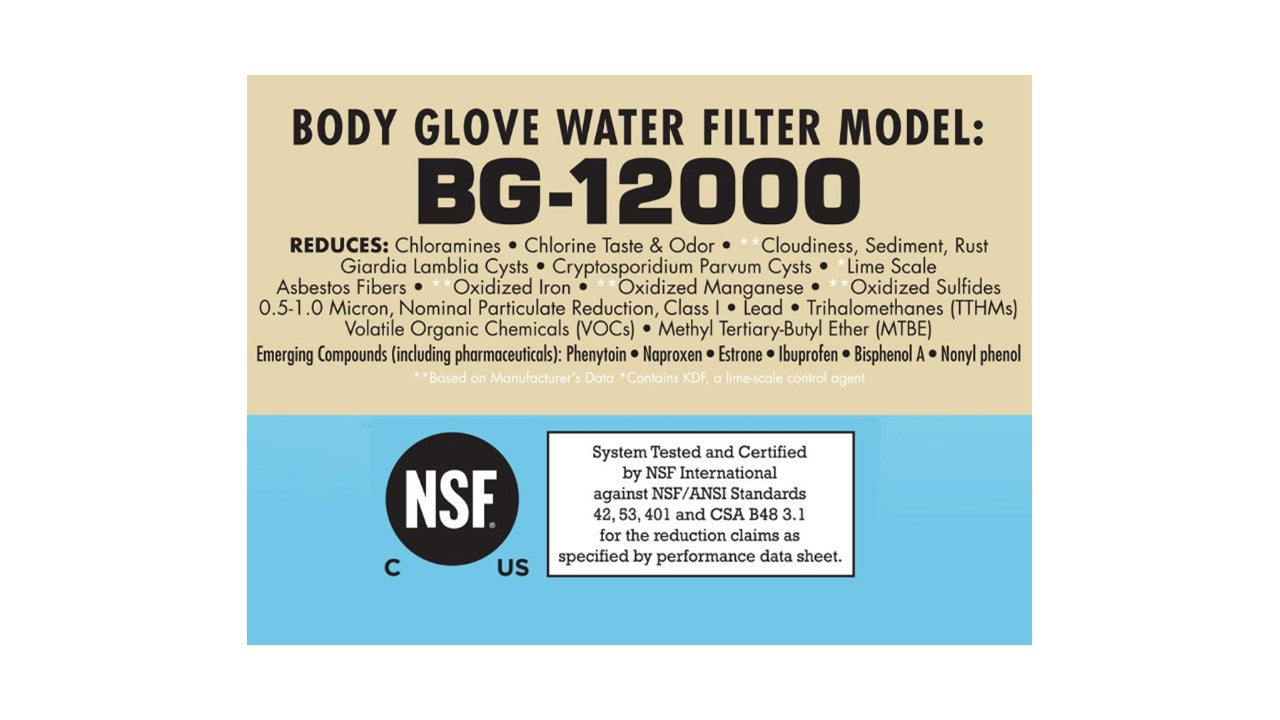 Water Inc WI-BG12000 Level 3 Body Glove Filtration System