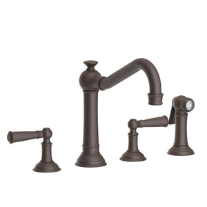 Newport Brass 2470-5433 Traditional, Lever Handle Kitchen Faucet with Side Spray