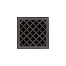 Load image into Gallery viewer, Infinity Drain XD 4-2I 4” x 4” XD 4 - Strainer - Criss-Cross Pattern &amp; 2&quot; Throat w/Cast Iron Drain Body 2” Outlet