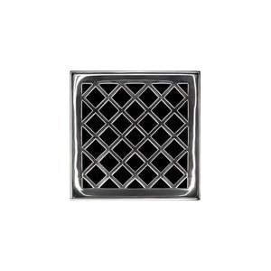 Infinity Drain XD 4-2A 4” x 4” XD 4 - Strainer - Criss-Cross Pattern & 2" Throat w/ABS Drain Body 2” Outlet