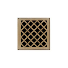 Load image into Gallery viewer, Infinity Drain XD 4-2I 4” x 4” XD 4 - Strainer - Criss-Cross Pattern &amp; 2&quot; Throat w/Cast Iron Drain Body 2” Outlet