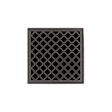 Load image into Gallery viewer, Infinity Drain XD 5-2I 5” x 5” XD 5 - Strainer - Criss-Cross Pattern &amp; 2&quot; Throat w/Cast Iron Drain Body 2” Outlet