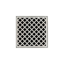 Load image into Gallery viewer, Infinity Drain XD 5-2A 5” x 5” XD 5 - Strainer - Criss-Cross Pattern &amp; 2&quot; Throat w/ABS Drain Body 2” Outlet