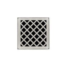 Load image into Gallery viewer, Infinity Drain XDB 4-A 4” x 4” XD 4 - Strainer - Lines Pattern &amp; 2&quot; Throat w/ABS Bonded Flange 2”, 3”, &amp; 4” Outlet