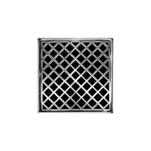 Load image into Gallery viewer, Infinity Drain XDB 5-A 5” x 5” XD 5 - Strainer - Lines Pattern &amp; 2&quot; Throat w/ABS Bonded Flange 2”, 3”, &amp; 4” Outlet