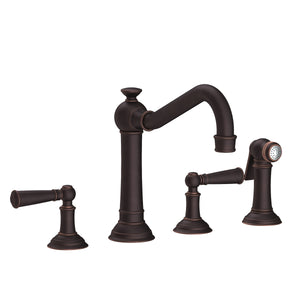 Newport Brass 2470-5433 Traditional, Lever Handle Kitchen Faucet with Side Spray