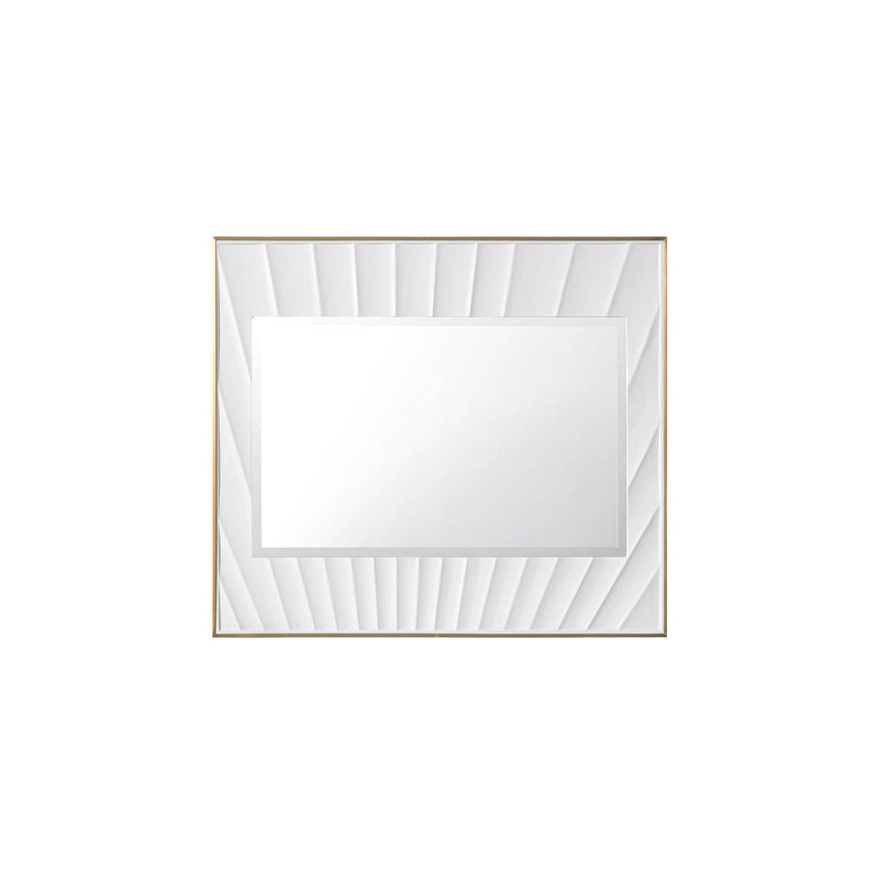 James Martin 710-M36-MWG Soleil 36" Mirror, Matte White with Gold