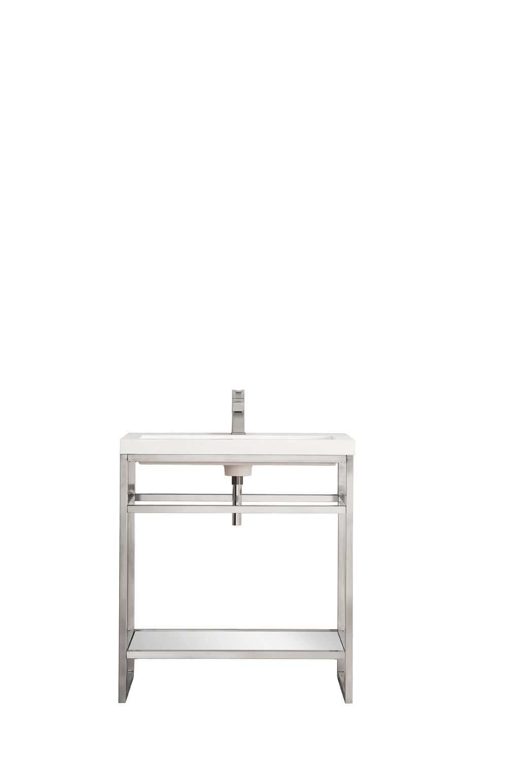 James Martin C105V31.5BNKSCGWWG Boston 31.5" Single Console Vanity Gloss White Storage With Top