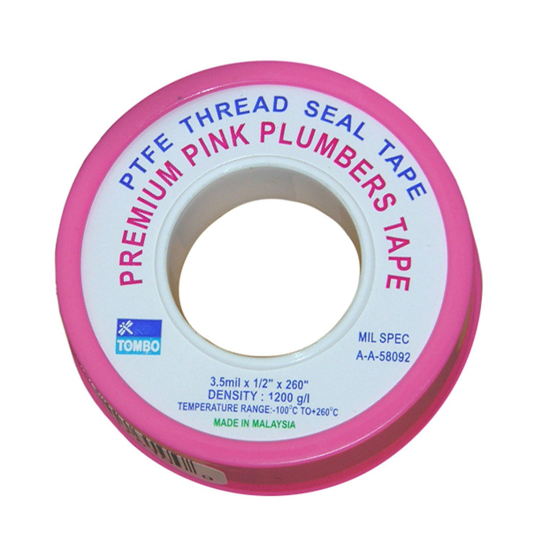 DMH 11-1030 1/2-Inch by 260-Inch High Density PTFE Thread Seal Tape, Pink