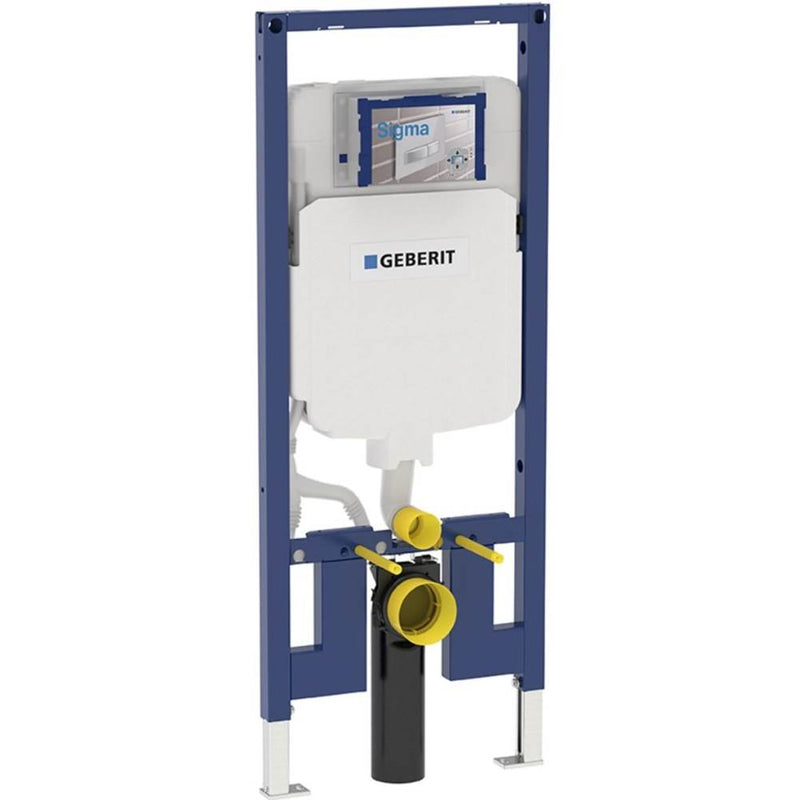 Geberit 111.597.00.1 Duofix Element For Wall-Hung Wc, 120 Cm, With Sigma Concealed Cistern 8 Cm, For Wood Frame Wall, 4.8 / 3 Liters