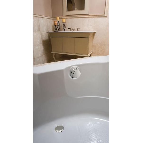Geberit 151.466.21.1 Bathtub Drain With Turncontrol Handle Actuation And Cascading Tub Filler Inlet