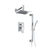 Isenberg Serie 160 160.3450 Two Output Shower Set With Shower Head, Hand Held And Slide Bar