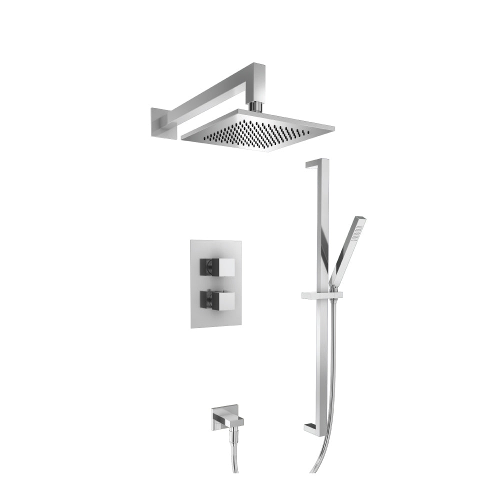 Isenberg Serie 160 160.7100 Two Output Shower Set With Shower Head, Hand Held And Slide Bar