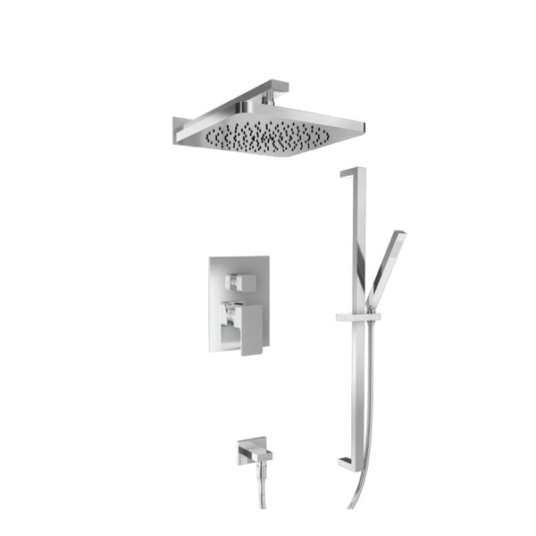 Isenberg Serie 196 196.3350 Two Output Shower Set With Shower Head, Hand Held And Slide Bar