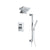 Isenberg Serie 196 196.3400 Two Output Shower Set With Shower Head, Hand Held And Slide Bar