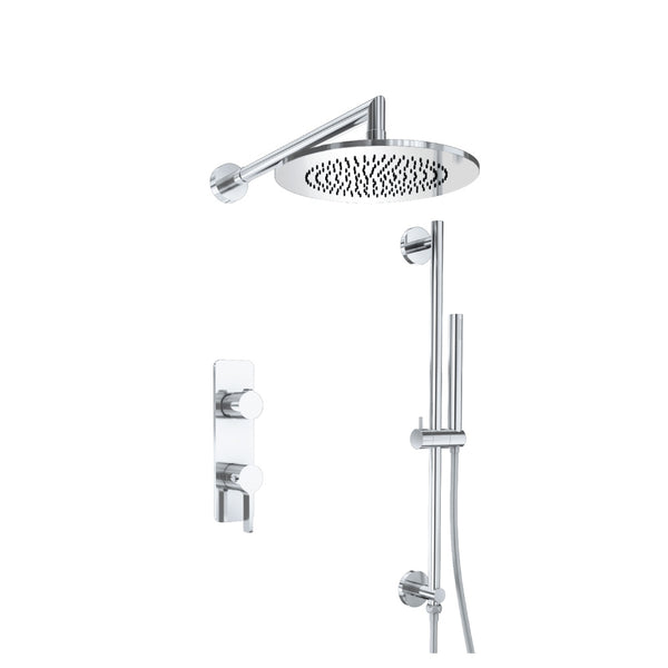 Isenberg Serie 260 260.7350 Two Output Shower Set With Shower Head, Hand Held And Slide Bar