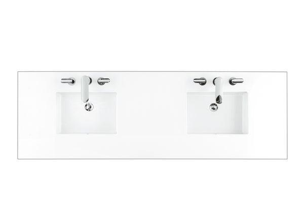 James Martin 050-S72-WZ-SNK 72" Double Top 3 CM With Sink