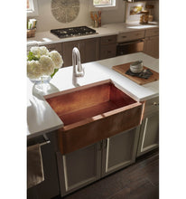 Load image into Gallery viewer, Thompson Traders 2KS-RG Gari Legacy Kitchen Rectangular Handcrafted Single bowl farmhouse style kitchen sink Rose Gold