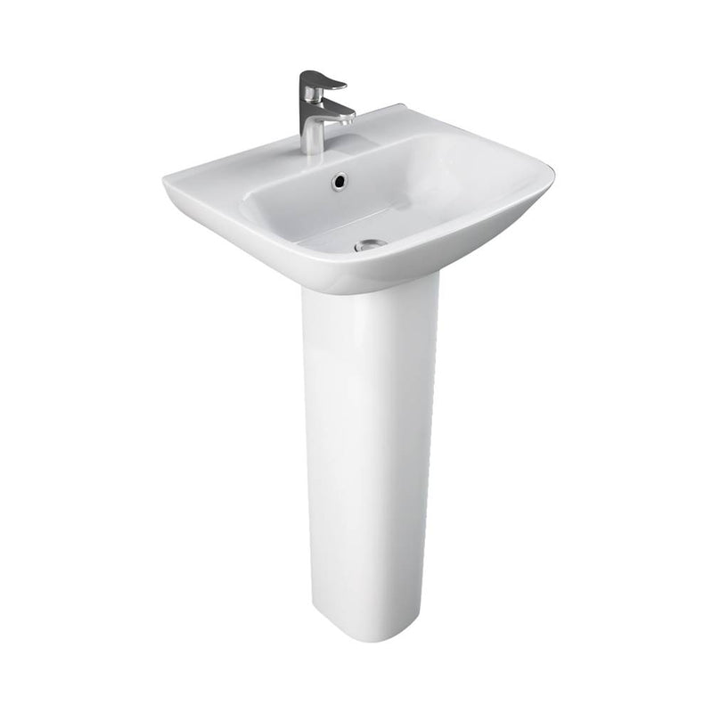 Barclay 3-1101WH Eden 450 Pedestal Lavatory 1 - Hole  - White