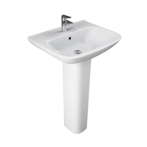 Barclay B/3-1118WH Eden 520 Ped Lavatory Basin Only 8 Widespread  - White