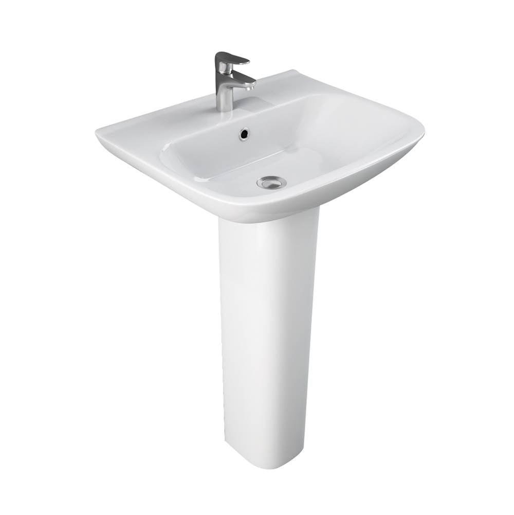 Barclay 3-1111WH Eden 520 Pedestal Lavatory 1 - Hole  - White
