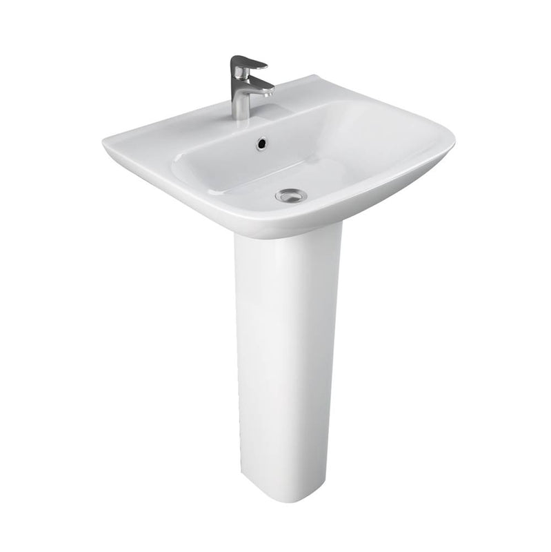Barclay 3-1111WH Eden 520 Pedestal Lavatory 1 - Hole  - White