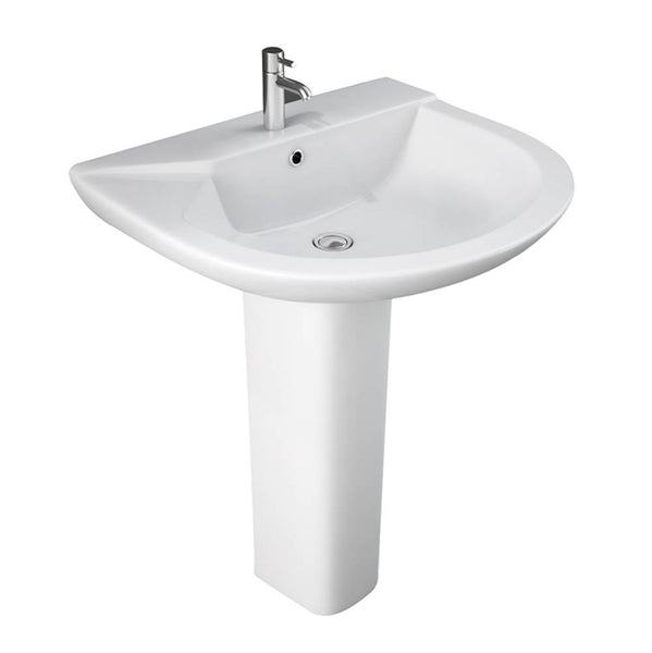 Barclay 3-438WH Anabel 630 Pedestal Lavatory 8 Widespread  - White
