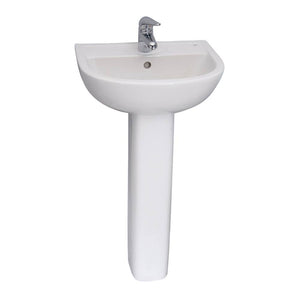 Barclay 3-544WH Compact 500 Pedestal Lavatory 4" Centerset  - White