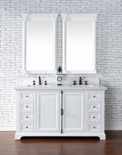Load image into Gallery viewer, James Martin 238-105-V60D-BW-3WZ Providence 60&quot; Double Vanity Cabinet With 3 CM Top - Bright White