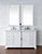 James Martin 238-105-V60D-BW-3WZ Providence 60" Double Vanity Cabinet With 3 CM Top - Bright White