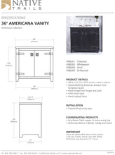 Load image into Gallery viewer, Native Trails VNB369 36&quot; Americana Vanity Driftwood Reclaimed Wood