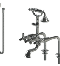 Load image into Gallery viewer, Rubinet 3DHXC Deck Mount Tub Filler With Hand Held Shower