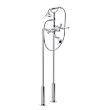 Load image into Gallery viewer, Rubinet 3FFML Floor Mount Tub Filler With Hand Held Shower