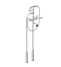 Load image into Gallery viewer, Rubinet 3FRVL Floor Mount Tub Filler With Hand Held Shower