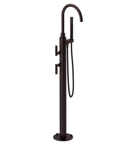 Rubinet 3GGLL Floor Mount Tub Filler with Hand Held Shower with La Salle Spout