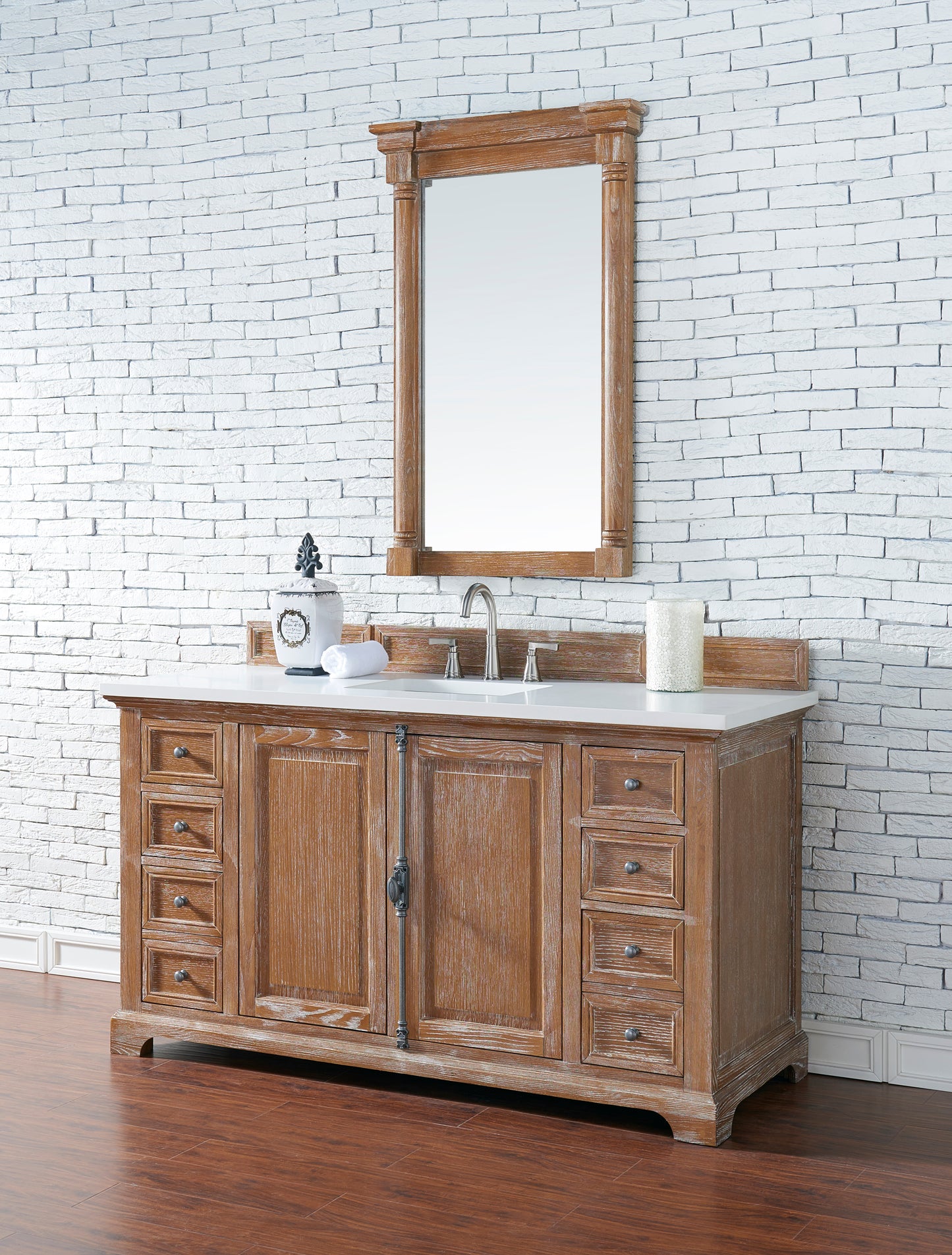 James Martin 238-105-5311-3WZ Providence 60" Single Vanity Cabinet With 3 CM Top - Driftwood