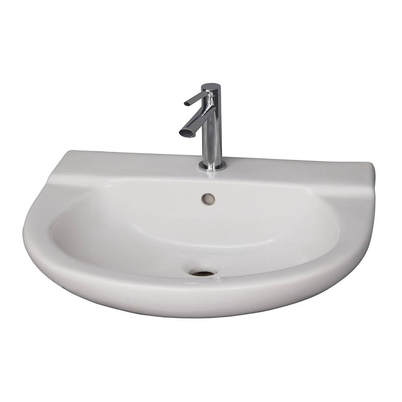 Barclay 4-111WH Jayden Wall - Hung Basin 1 Hole  - White