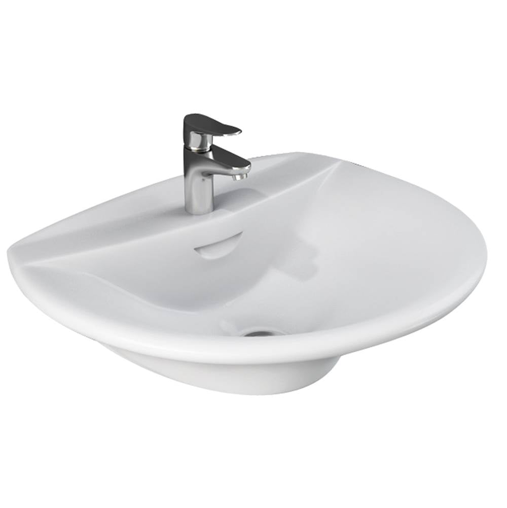 Barclay 4-121WH Venice 520 Wall - Hung Basin 1 - Hole  - White