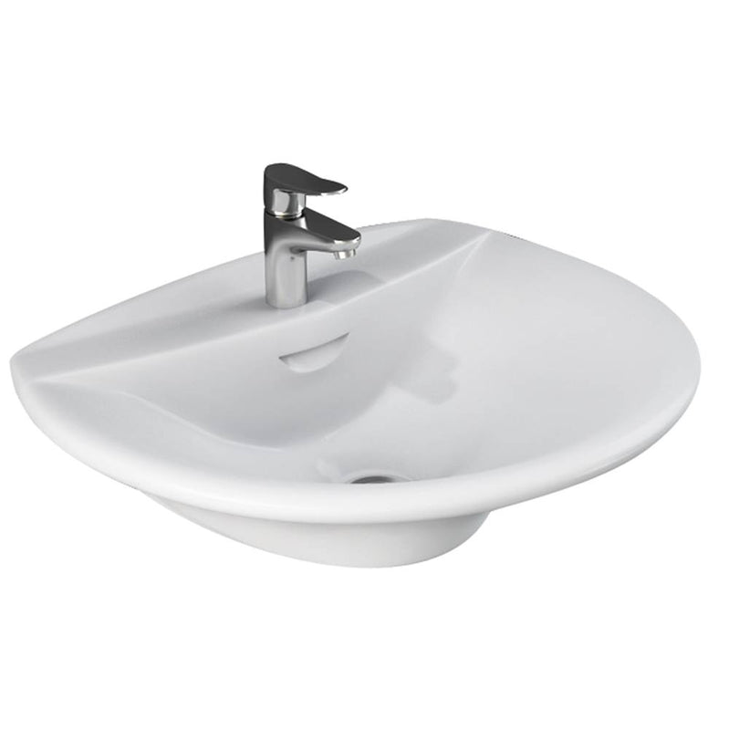 Barclay 4-121WH Venice 520 Wall - Hung Basin 1 - Hole  - White