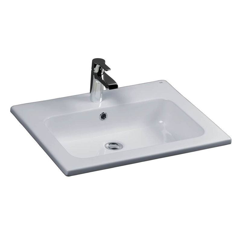 Barclay 4-158WH Cilla 24" Drop - In Basin 8" Centerset  - White