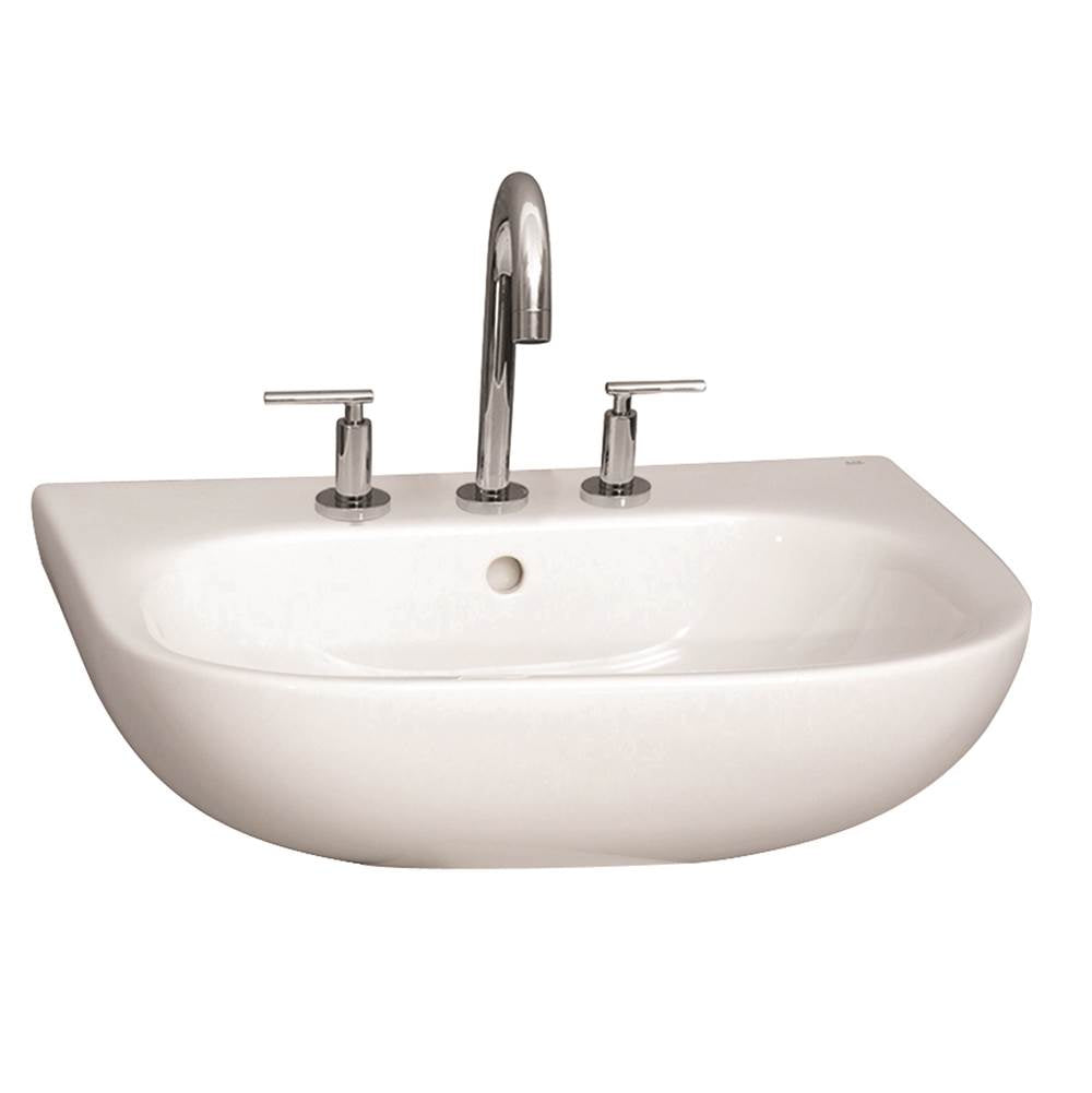 Barclay 4-2018WH Caroline 550 Wall - Hung Basin - 8 Widespread - White