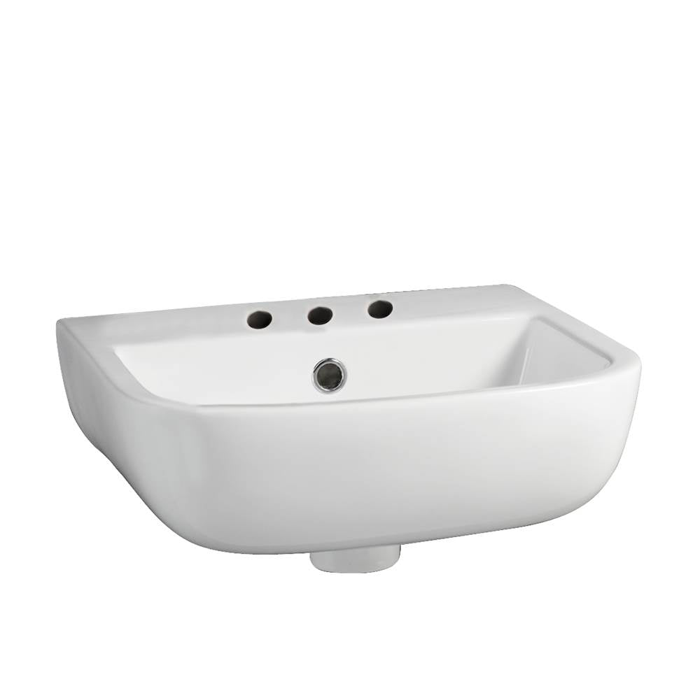 Barclay 4-218WH Series 600 SMALL Wall - Hung Basin 15 - 3/4 8 Widespread  - White