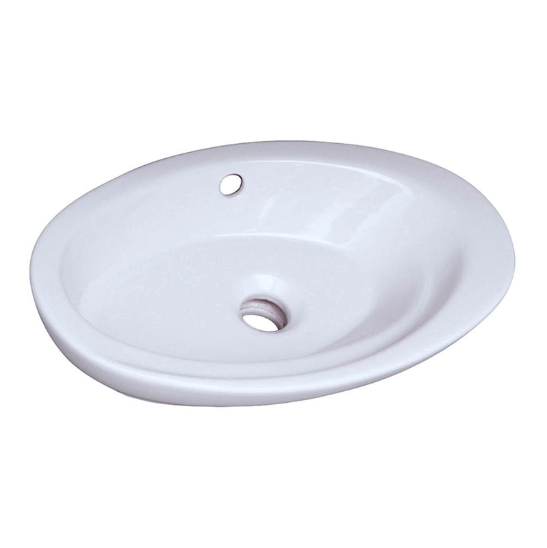 Barclay 4-325WH Infinity Above Counter Basin 23  - White