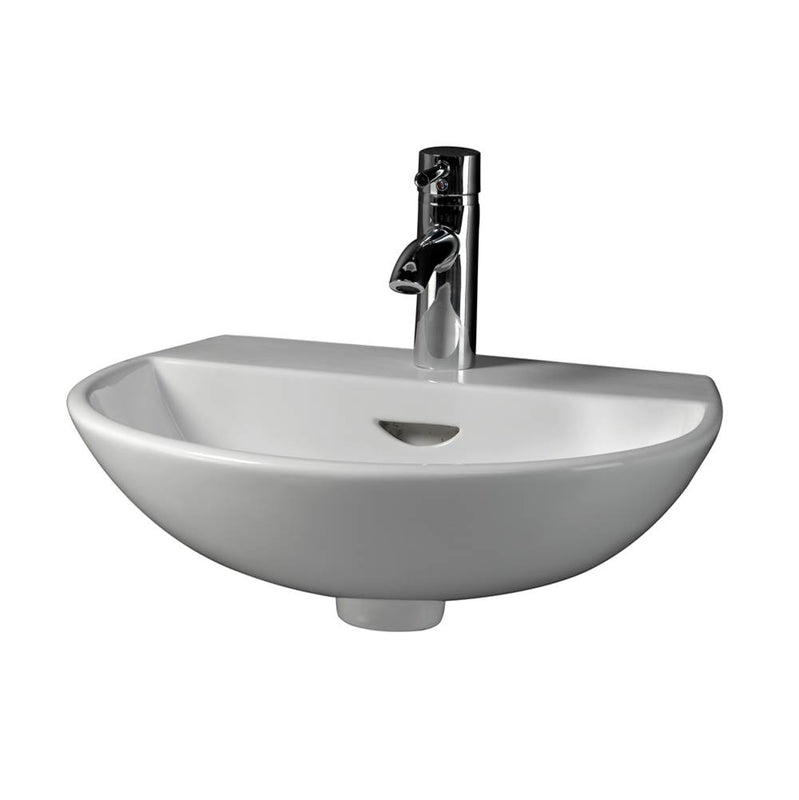 Barclay 4-358WH Reserva 550 Wall - Hung Basin 8" Centerset  - White
