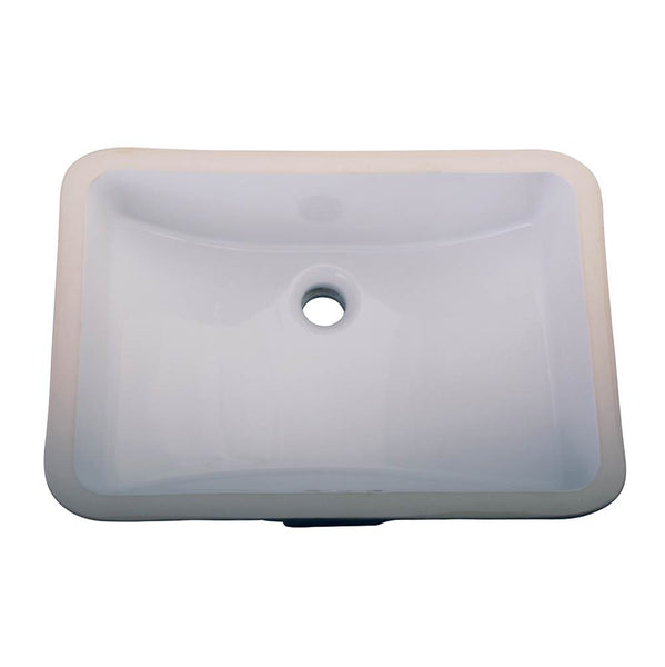 Barclay 4-715WH-DG Cleo Under Counter Basin Double Glazed 18 x12 ID  - White