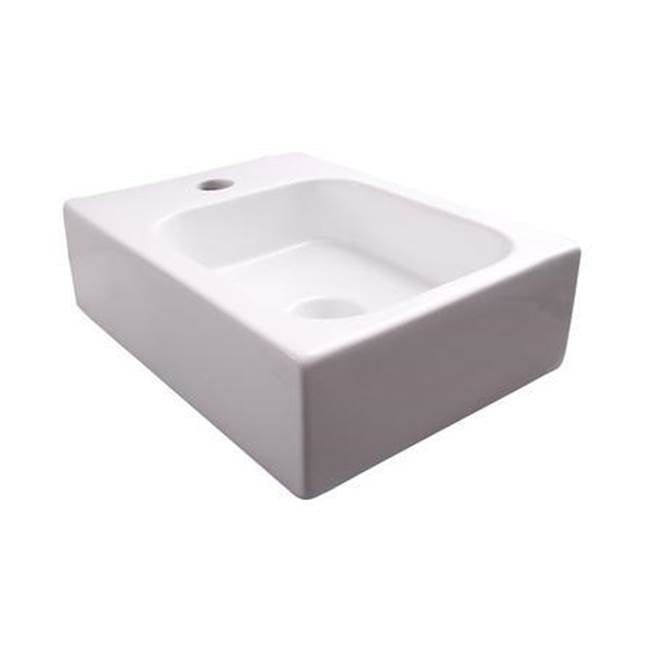 Barclay 4-9052WH Gaston Wall Hung 11 X 15 1 Faucet Holes  - White