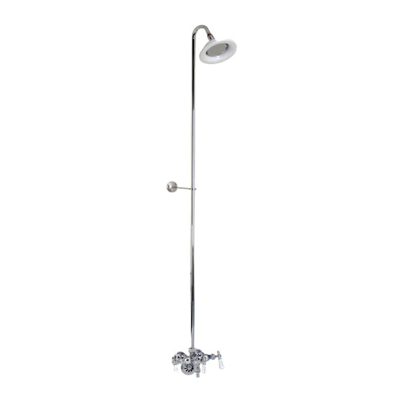 Barclay 4031-PL-CP Diveter Faucet Sunflower Head Cast Iron Tubs  - Polished Chrome
